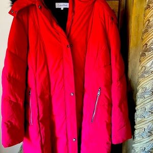 Calvin Klein Red Heavy Winter Jacket